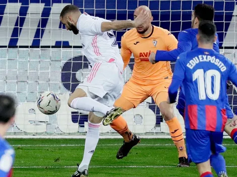 Real Madrid recibe un golazo de Eibar, pero gana y es puntero