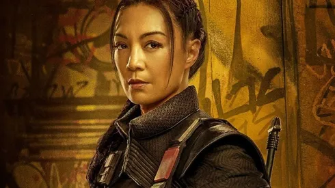 Ming-Na Wen como Fennec Shand en uno de los afiches promocionales de "The Mandalorian".