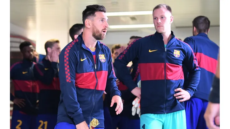 Lionel Messi junto a Marc Ter Stegen