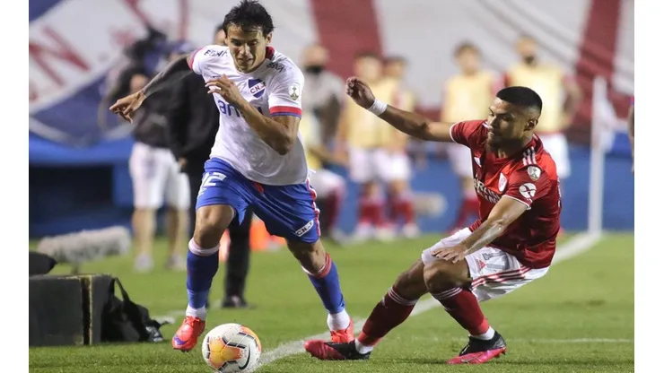 Paulo Díaz en la goleada de River Plate contra Nacional, el paso a semifinales de Copa Libertadores.