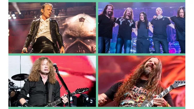 Iron Maiden, Megadeth, Dream Theather y Sepultura en sus últimas actuaciones en vivo, antes de la confirmación para Rock in Río 2021.