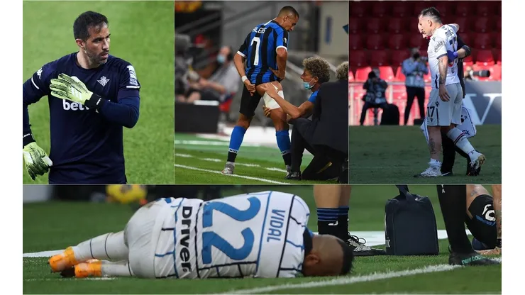 La selección chilena ha visto como la totalidad de sus faroles europeos se ha lesionado en el inicio de la temporada 2020/21