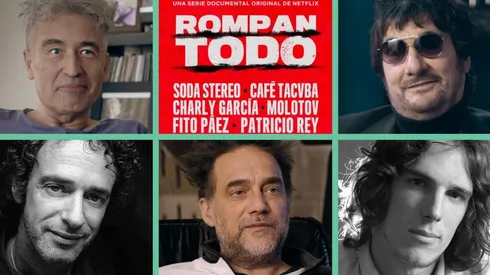 Figuras como Jorge González, Alvaro Henríquez, Gustavo Cerati, Vicentico y Luis Alberto Spinetta aparecen en "Rompan Todo", de Netflix.