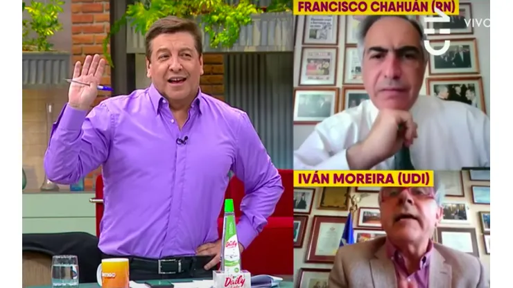 El momento en que Julio César Rodríguez llamó al orden a Iván Moreira.