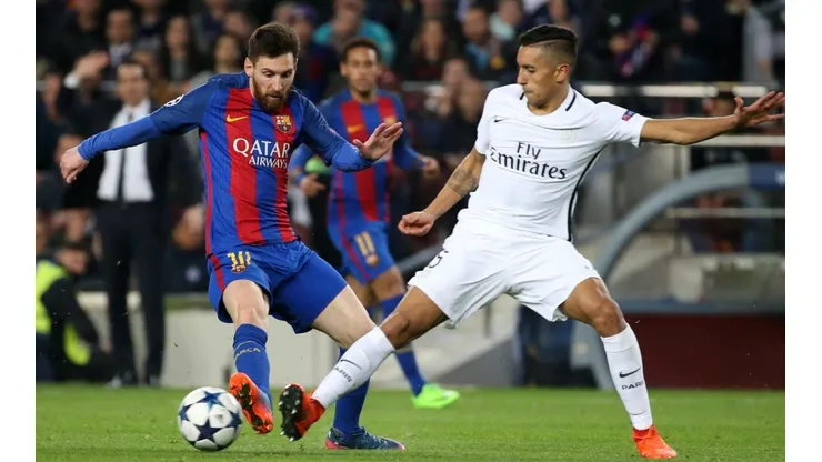 Lionel Messi ante Marquinhos