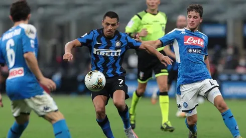 Alexis Sánchez es duda para el encuentro frente al Napoli.