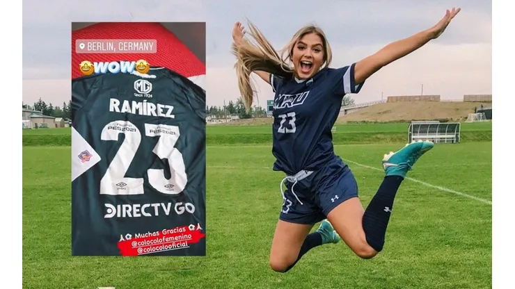 Jullien Ramírez ya tiene su camiseta de Colo Colo tras el regalo de Las Albas.