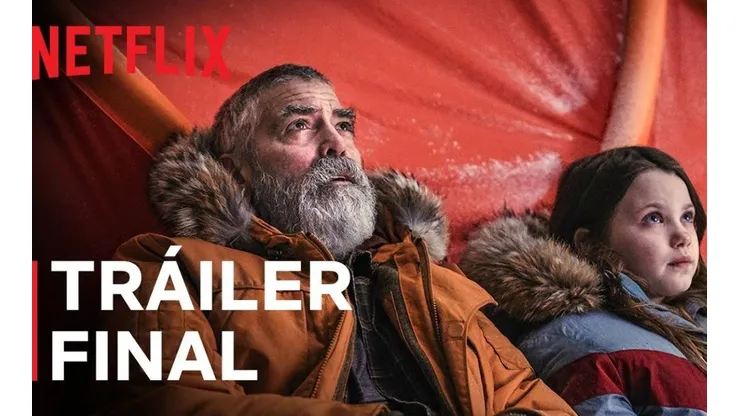 George Clooney comparte dramáticas escenas con Caoilinn Springall en "Midnight Sky".