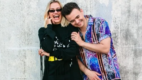 Fanny Lu junto al cantante chileno Mario Guerrero.