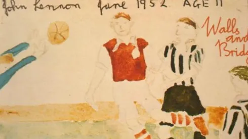 El dibujo de John Lennon a los 11 años con Jorge Robledo anotándole al Arsenal