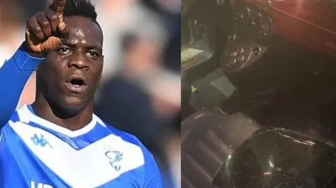 Mario Balotelli muestra su auto destruido