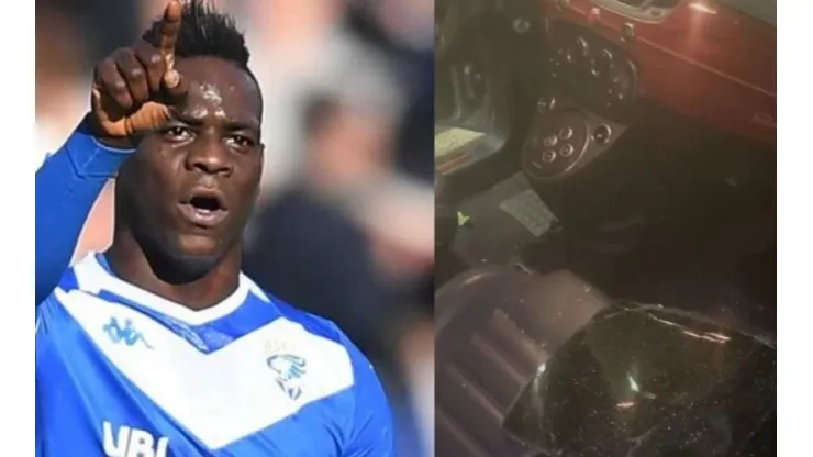 Mario Balotelli muestra su auto destruido