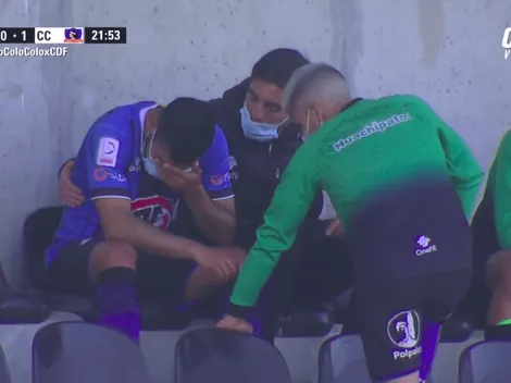 Las lágrimas de Antonio Castillo tras ser sustituido vs Colo Colo