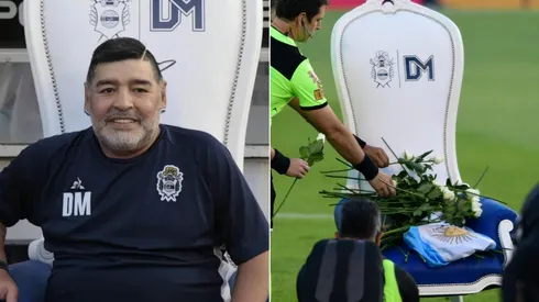 El sillón de Diego, el último lugar donde fue feliz, se llenó de flores en su honor.