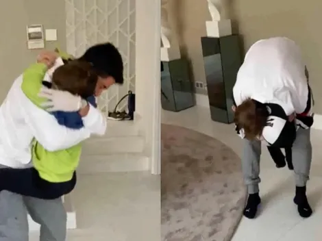 Video: la emoción de Suárez con sus hijos tras superar el Covid-19