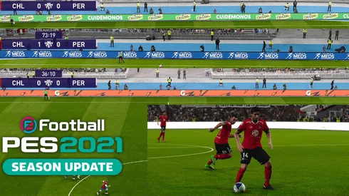 Los estáticos del Estadio Nacional con publicidad de la U en PES 2021