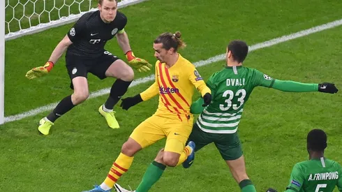 Antoine Griezmann ejecuta su obra de arte