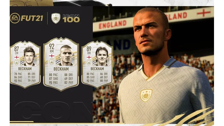 Revelados los stats de David Beckham en FIFA 21