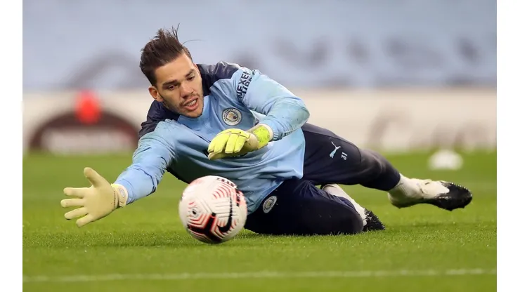 Ederson en el trabajo precompetitivo del Manchester City
