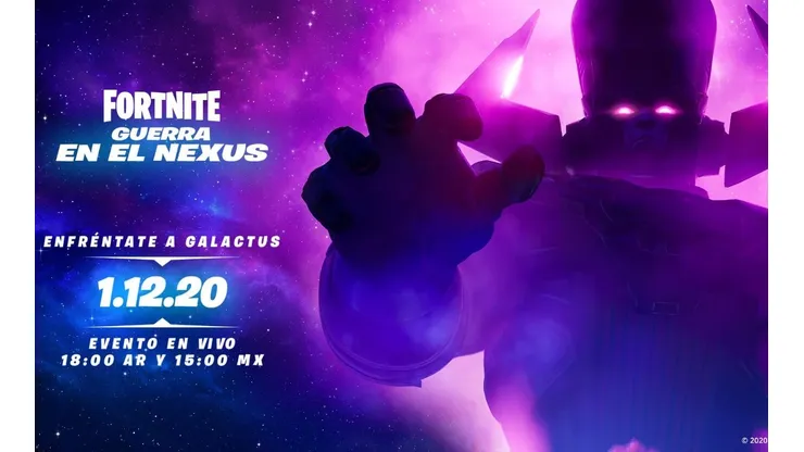 El evento final de Galactus llega a Fortnite