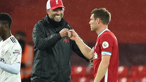 Klopp y Diogo Jota en el Liverpool.