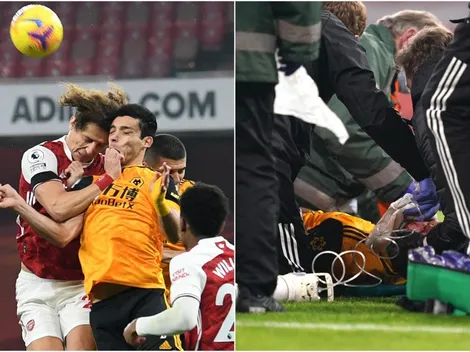 Raúl Jiménez queda inconsciente en Arsenal vs Wolves