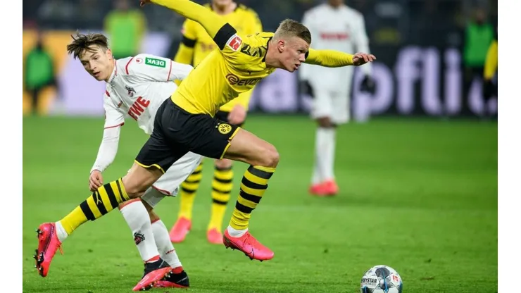 Erling Haaland viene encendido al duelo contra Koln: hizo un doblete por Champions League.