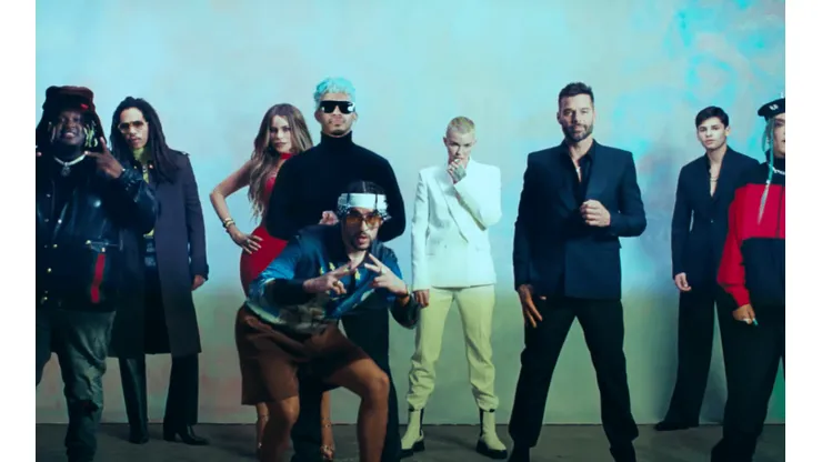 Bad Bunny junto a sus invitados en "Yo visto así".