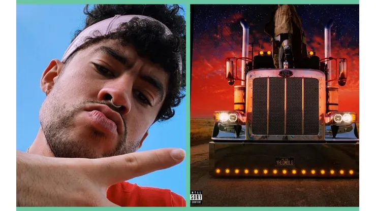 Bad Bunny y la portada de su disco "El Último Tour del Mundo".