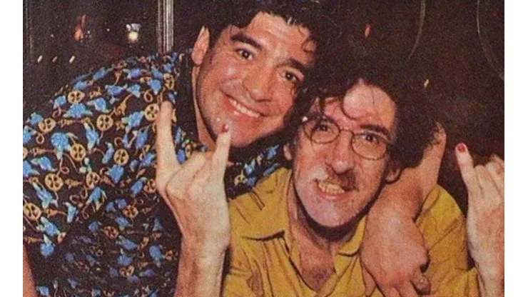 La foto que previamente había compartido Charly García para desearle un feliz cumpleaños a Diego Maradona.