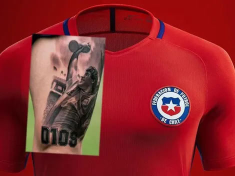 El tatuaje de Maradona de un campeón de América con la Roja