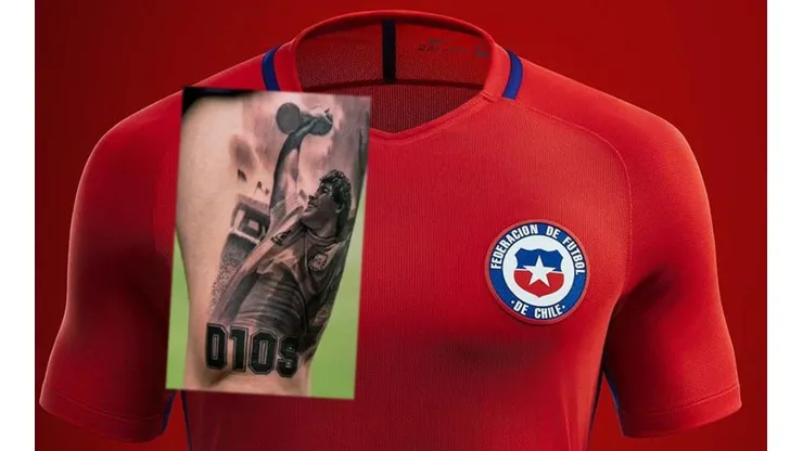 El tremendo tatuaje de Maradona en el muslo del Tucu Hernández.