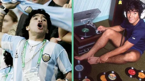 Diego Maradona sin duda disfrutaba de la música.