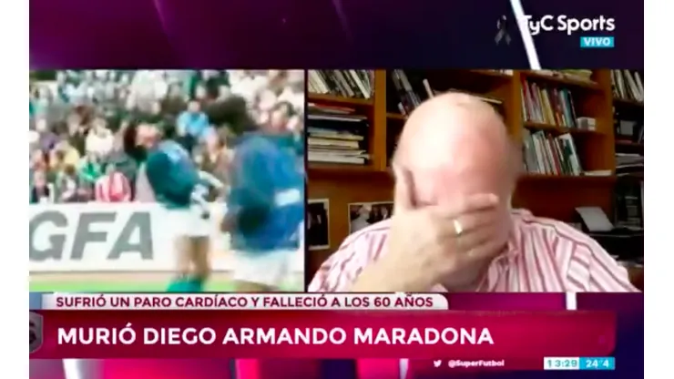 Pagani no aguantó la pena y lloró por Maradona