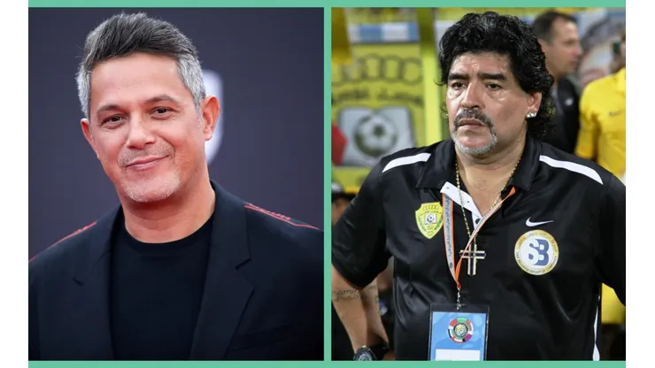 Alejandro Sanz, un autodeclarado fanático de Diego Maradona.