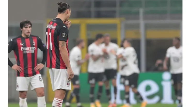 Ac Milan cayó sorpresivamente ante Lille en la primera rueda. Ahora visita al conjunto francés con la sensible baja de Zlatan Ibraimovich