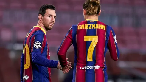 Antoine Griezmann y Lionel Messi en el Barcelona