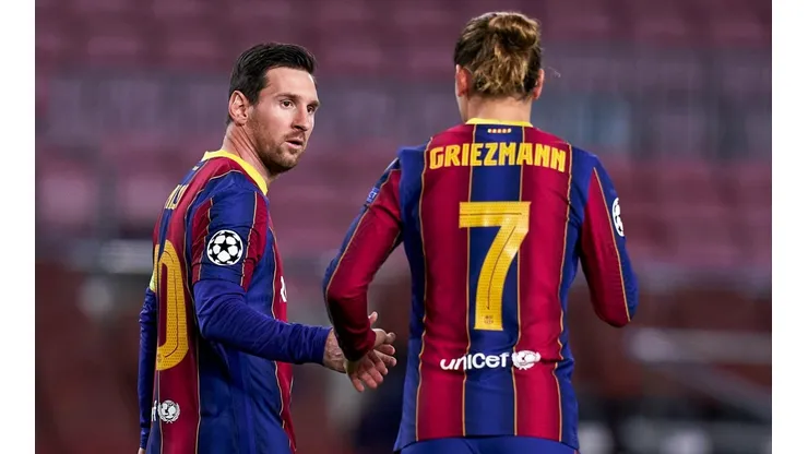 Antoine Griezmann y Lionel Messi en el Barcelona