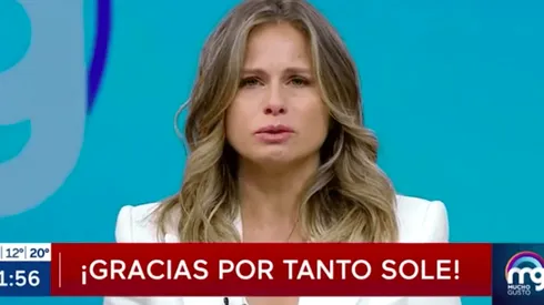 Soledad Onetto en medio de su despedida de "Mucho Gusto", con elocuentes palabras.