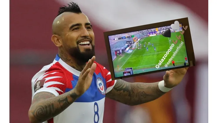 Arturo Vidal festejó el triunfo de Colo Colo contra Audax.