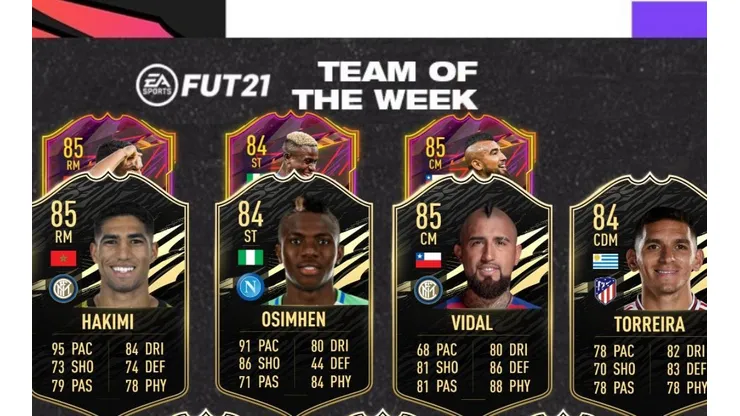 Vidal en el equipo de la semana de FIFA 21