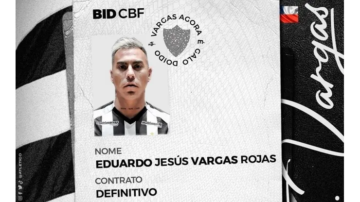 Eduardo Vargas fue inscrito la semana pasada en Atlético Mineiro, pero su integración se verá afectada por el contagio de coronavirus
