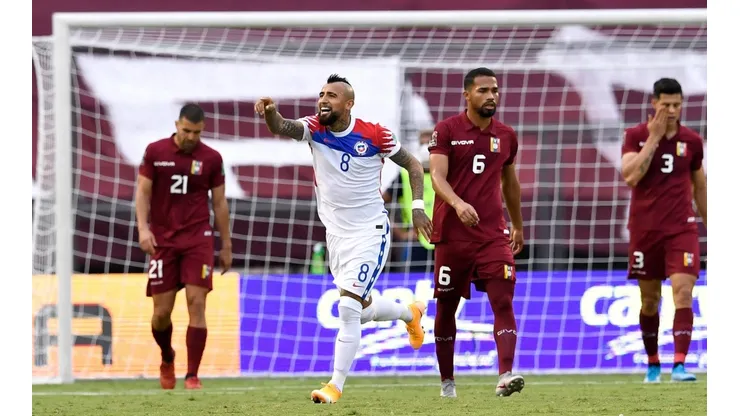 Arturo Vidal marcó el empate parcial para Chile en Caracas
