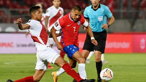 Alexis Sánchez en los minutos que tuvo ante Perú