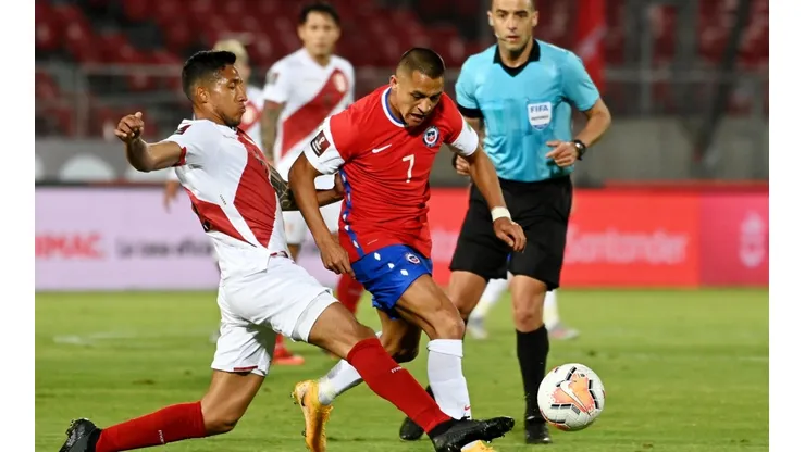 Alexis Sánchez en los minutos que tuvo ante Perú