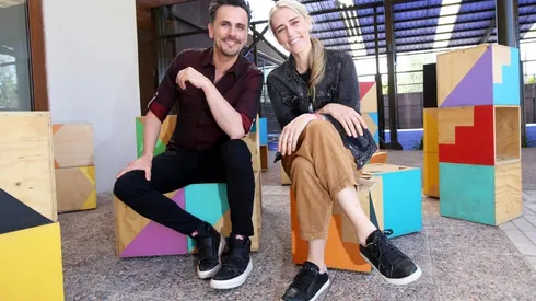 Sergio Lagos y Virginia DeMaría para "Misión Educar".