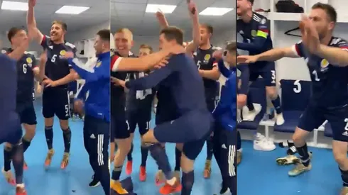 Los muchachos de Escocia dejan todo en la celebración. ¡Cómo habrá estado esa noite, papurris!
