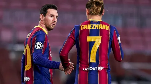 Lionel Messi y Antoine Griezmann en el Barcelona