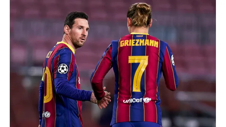 Lionel Messi y Antoine Griezmann en el Barcelona