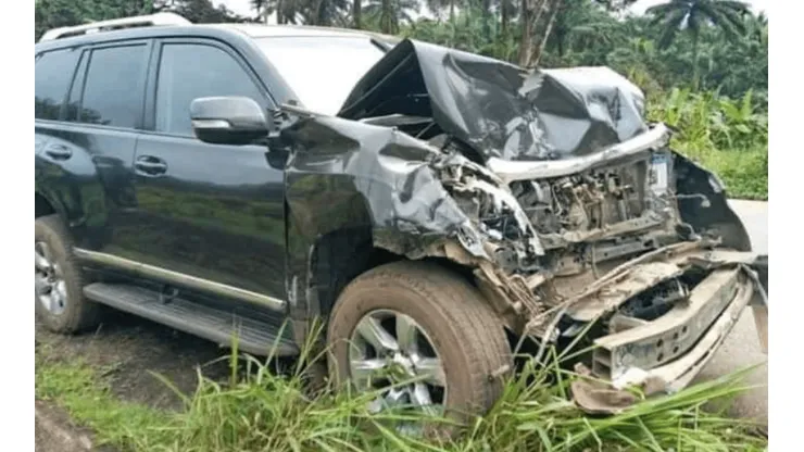Así quedó el auto de Samuel Eto'o